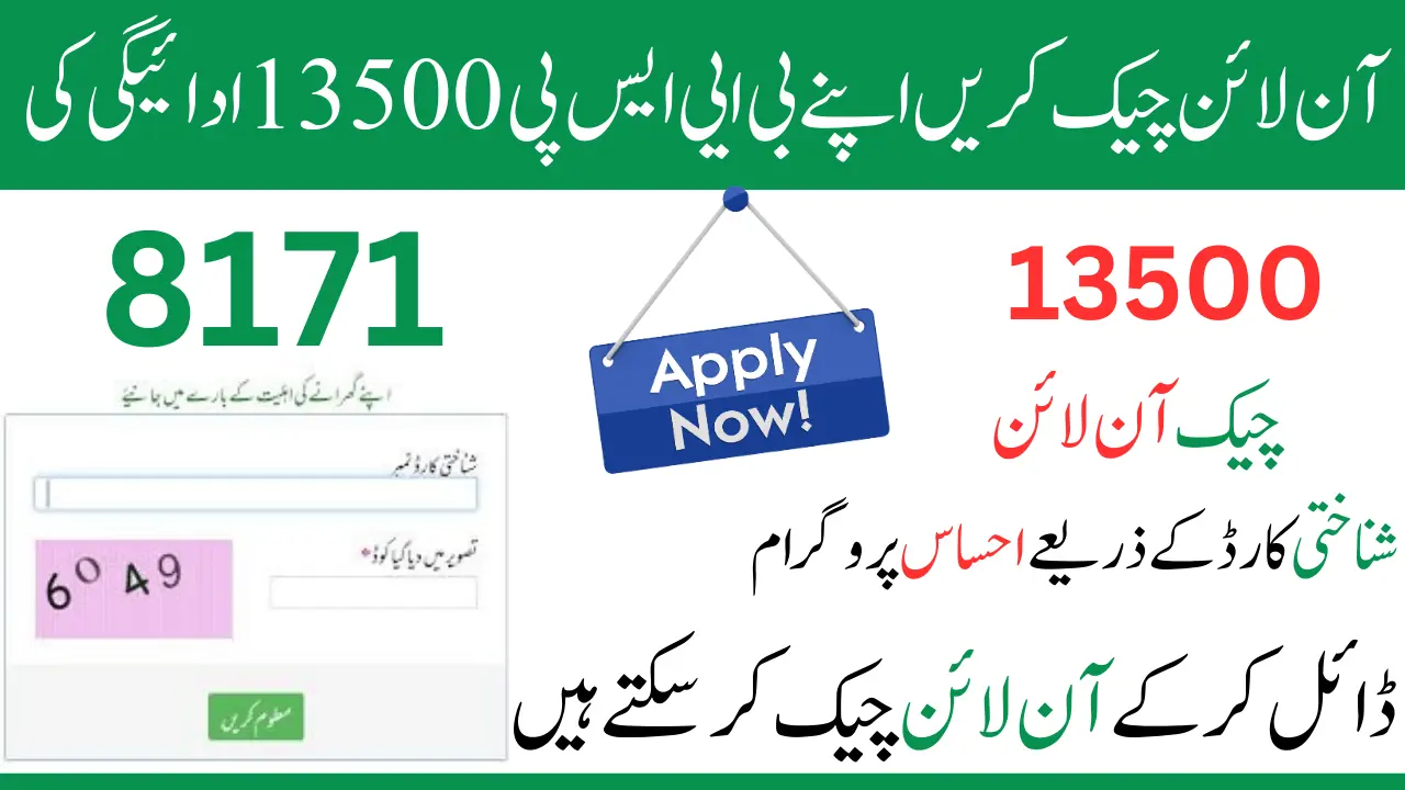 8171 Check Online Verify Your BISP 13500 Payment Status October 2024