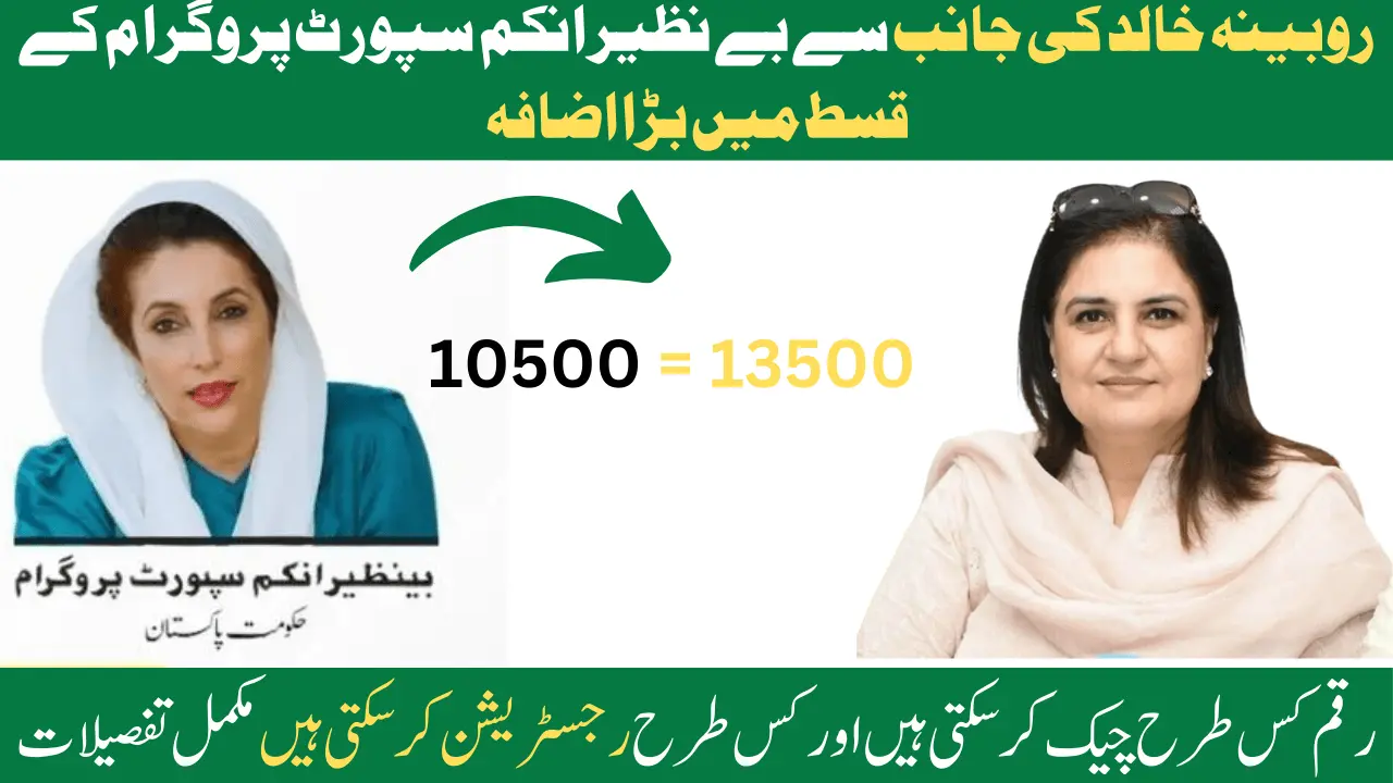 BISP Kafaalat Payment Increased from 10,500 to 13,500 by Rubina Khalid Latest Updates on BISP Payments